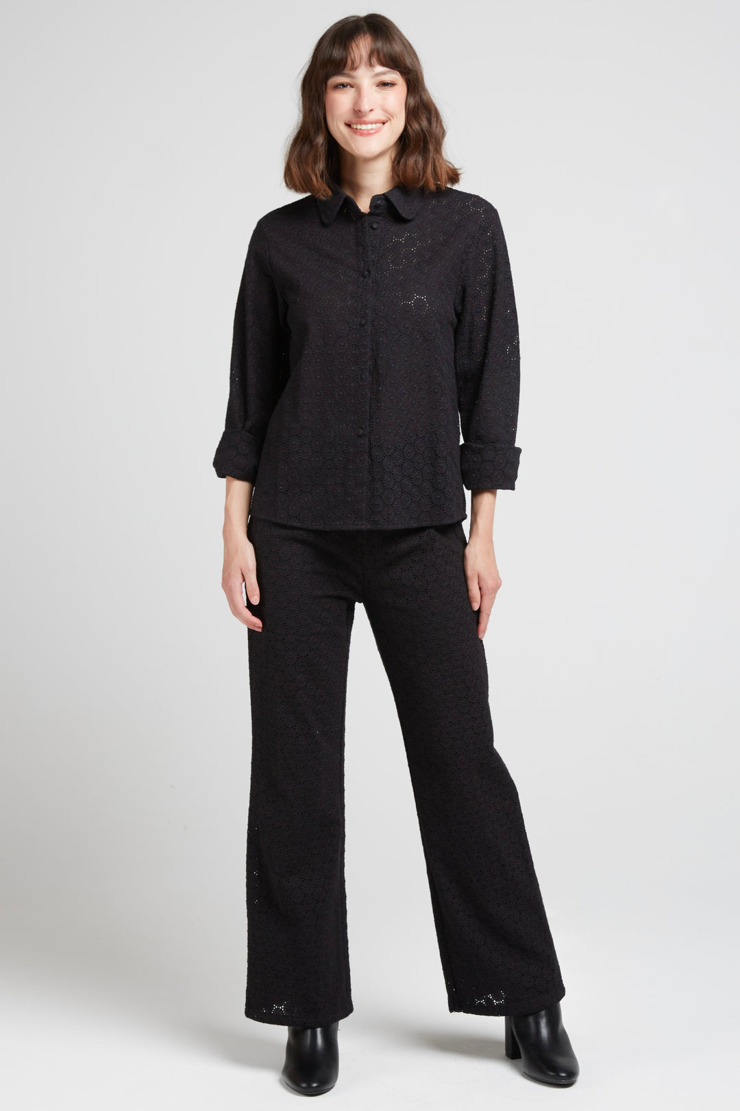 Tunique Dentelle ANDY & LUCY – Noir, Taille 36/38, Coton, Style Romantique