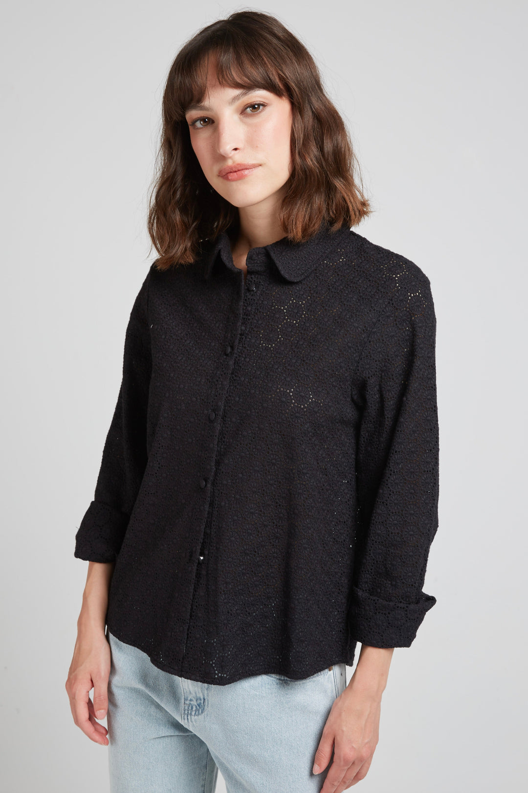 Top en dentelle - Marron foncé - FEMME | H&M FR